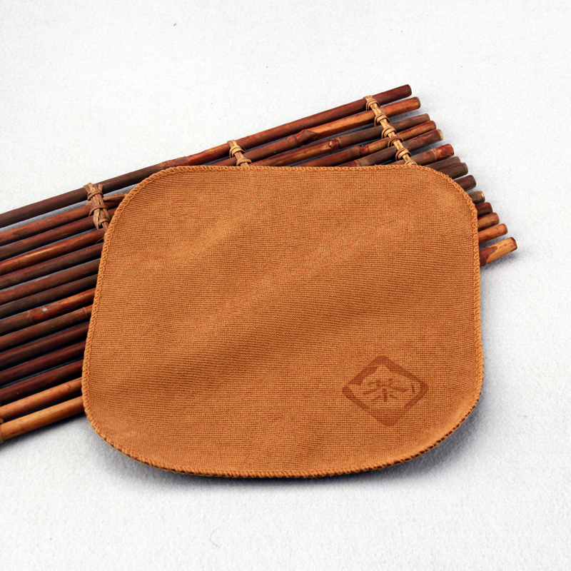 小茶巾棉制强力棕色方形茶布茶道配件方巾抹布四方毛巾茶台垫小号