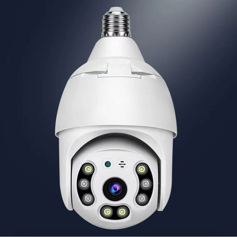室外防水灯泡摄像机 e27灯头式全彩夜视无线wifi网络监控器摄像头