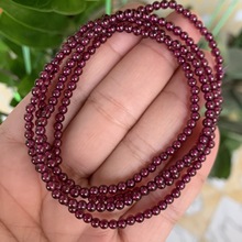 巴西天然紫牙乌石榴石手链女单圈佛珠项链正品水晶女人石饰品礼物