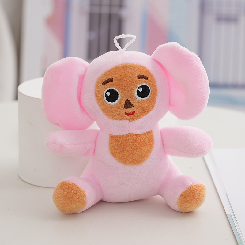 Foreign Trade Cross-Border Hot Cheburashka Keychain Pendant Plush Toy Doll Little Monkey Bag Ornaments