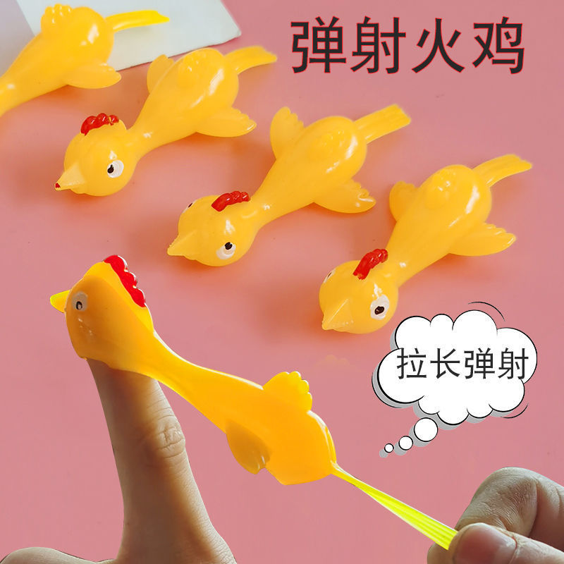 Internet Celebrity Finger Slingshot Catapult Chick Decompression Trick Vent Sticky Wall Activity Gift Children's Thumb Turkey Wholesale