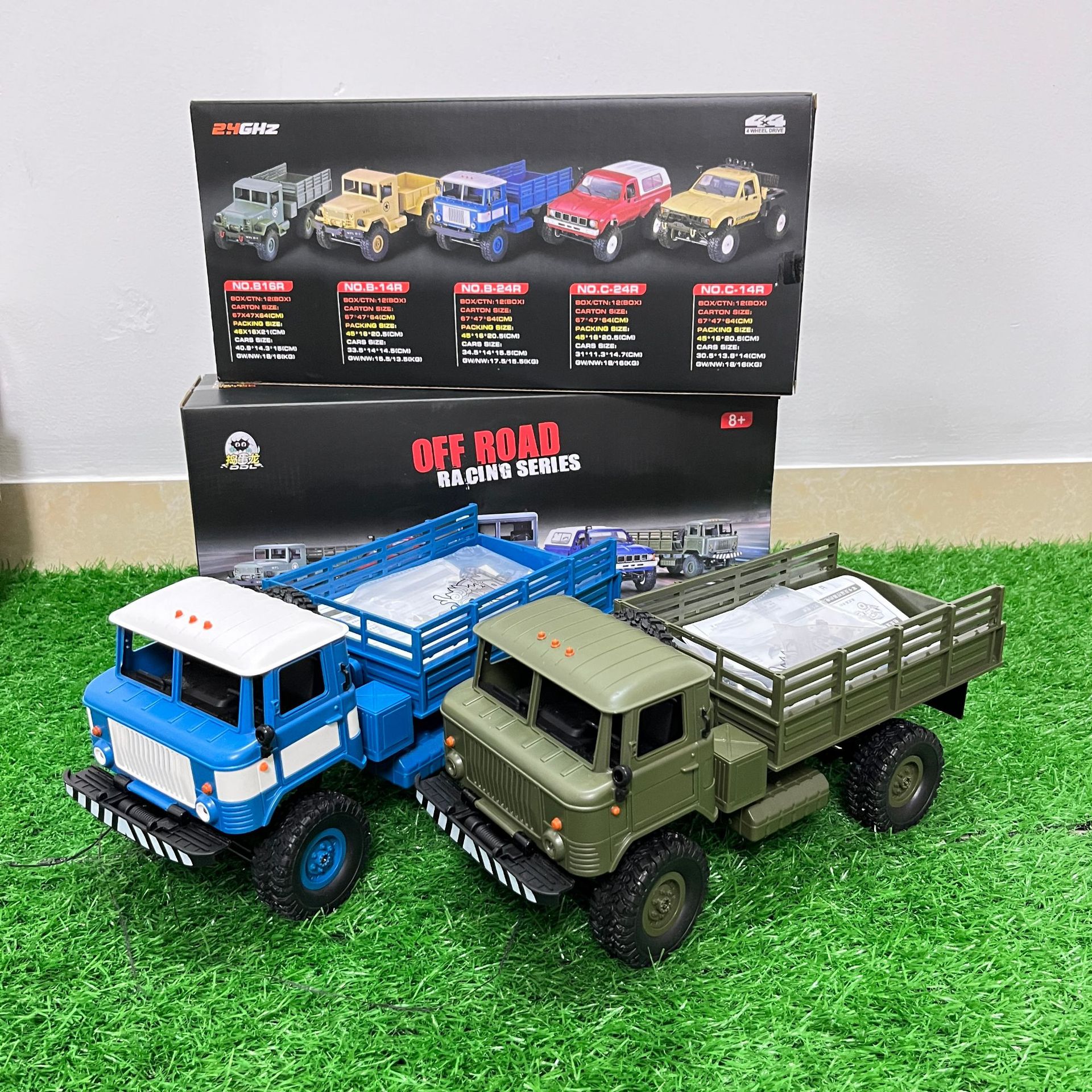 顽皮龙嘎斯b24遥控4通wpl东风卡车甩尾漂移玩具俄罗斯卡车diy改装