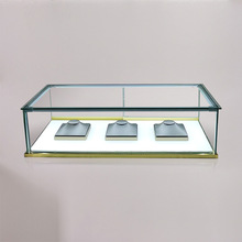 透明玻璃小型台面桌面珠宝首饰展示柜尘收纳展柜饰品柜带锁