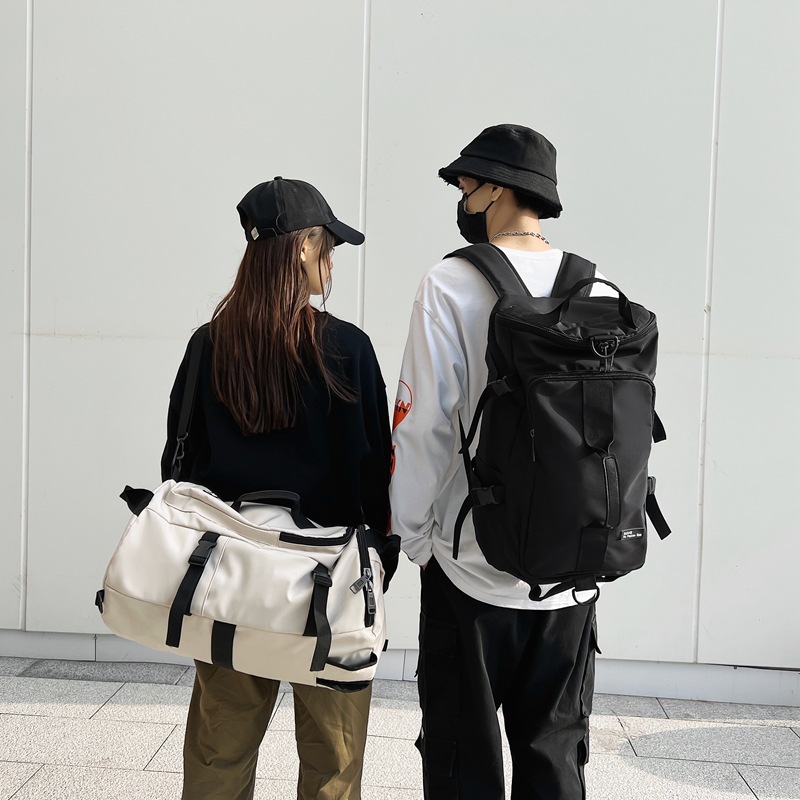 Fashion Trend Large Capacity Couple Gym Bag Simple All-Match Casual Double Back Letter Travel One Shoulder Bag