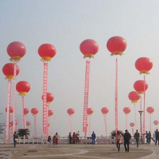 空飘气球广告庆典水滴球热气球支架空氦气球pvc双层落地升空球