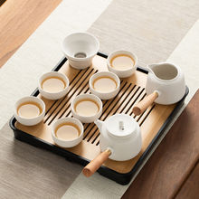 新款日式功夫茶具小套装整套简易现代家用茶壶盖碗简约客厅会客泡