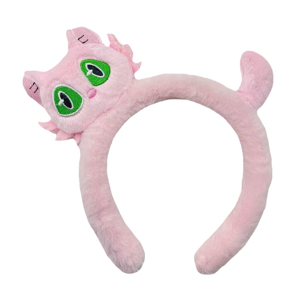 Super Cute Plush Cute Kitten Doll Headband Female Face Wash Makeup Headband Cartoon Pet Funny Headband Wholesale