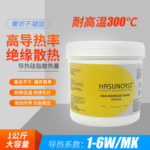 Hasuncast耐高温导热硅脂SG260绝缘导热膏白色不干涂抹家电用硅膏