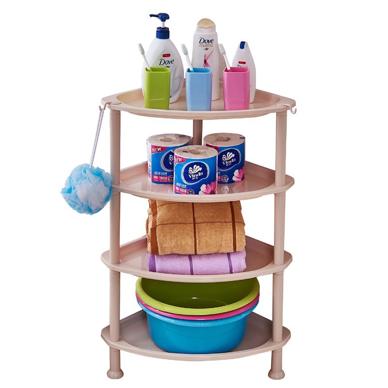 Storage Triangle Household Multi-Functional Washbasin Rack Plastic Storage Rack Kitchen Bathroom Multi-Layer Heightened Floor 0337