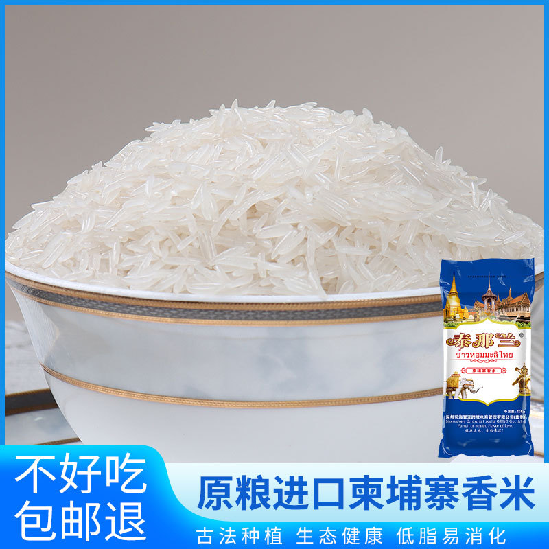 泰那兰柬埔寨香米50斤原粮进口生态猫牙米古法种植长粒香大米批发