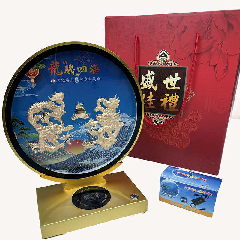 金龙鱼祈福双龙礼品摆件无线直冲会展银行保险年会商务高档礼品