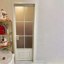卫生间玻璃门法式复古防撞门铝合金卫浴厨房风格卫生间玻璃门