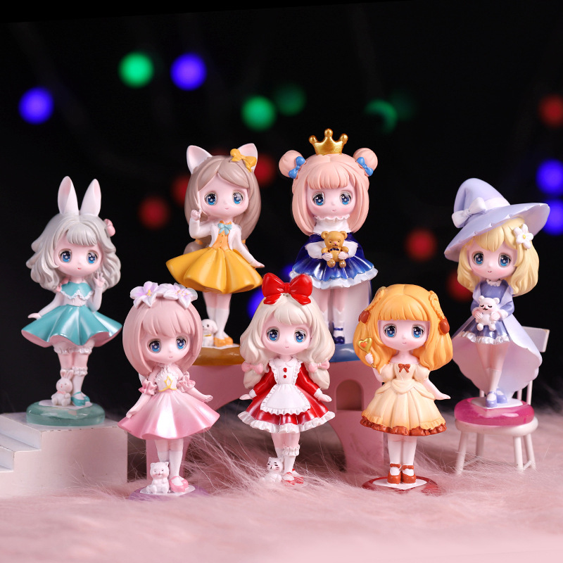 盛装派对盲盒公仔批发可爱女孩手办学生毕业礼品少女心家居装饰