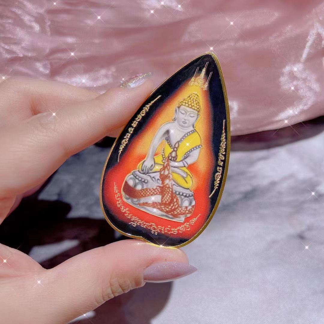 泰国佛牌配饰 宝龙药师佛符片 佛饰品护身卡