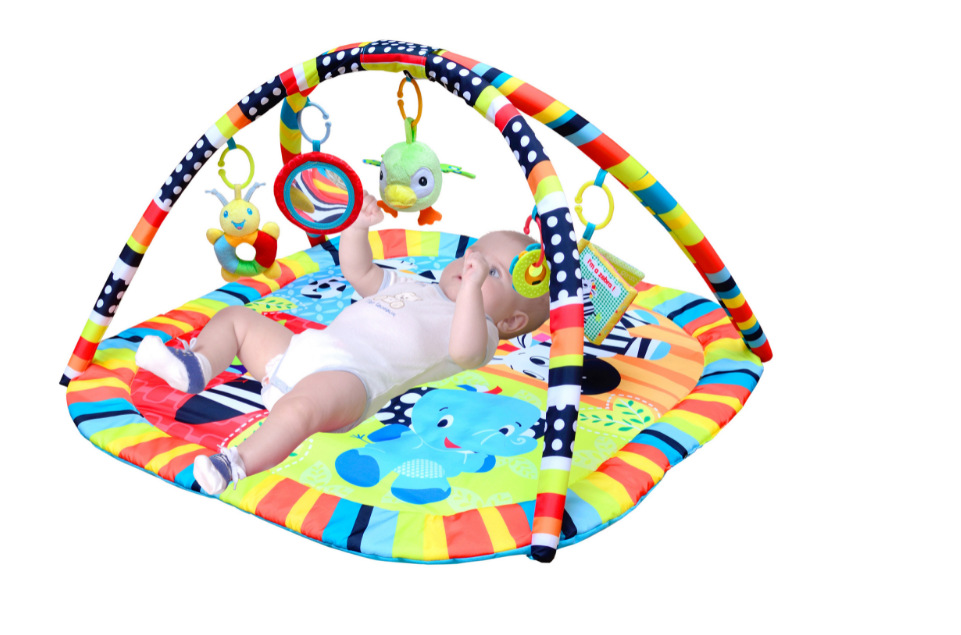 Bird Game Blanket Baby Playmat Crawling Gymnastic Rack with Music Game Blanket