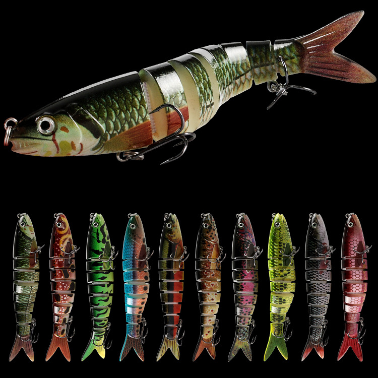 20G Mandarin Fish Luya Bait Multi-Section Fish Bionic Eight-Section Lure Bait Broken Section Hard Bait Fishing Tackle Factory in Stock