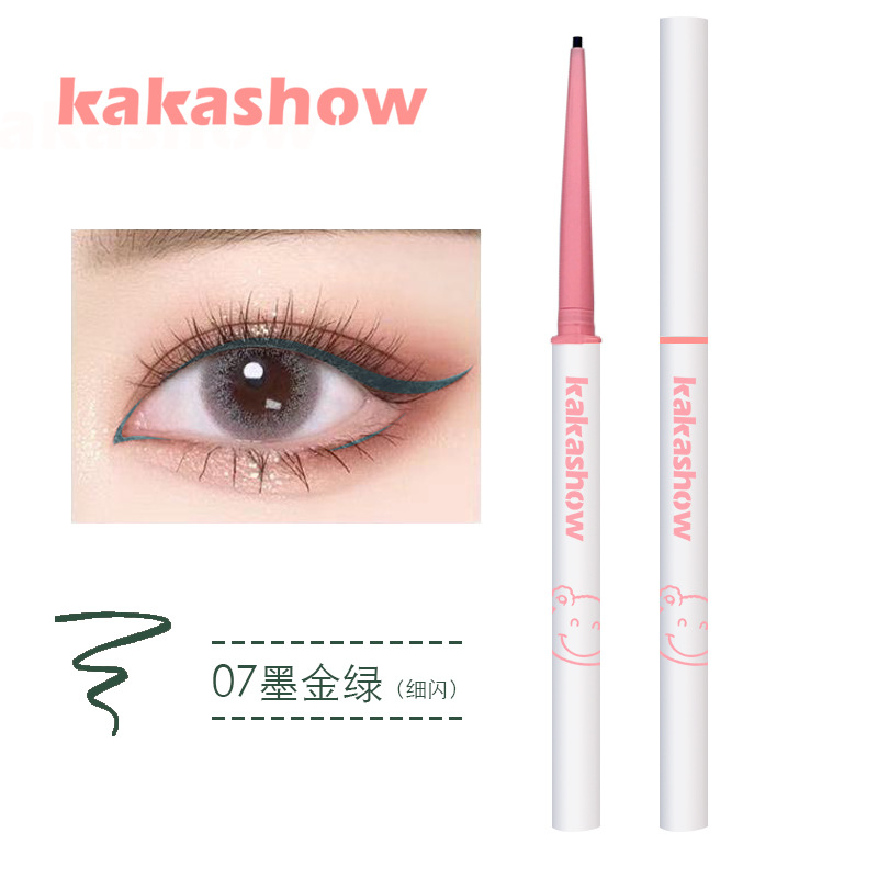 Kakashow Eyeliner Waterproof Sweat-Proof Not Easy to Smudge Painting Smooth Color Rendering Extremely Fine Inner Eye Color Wire Glue Pen