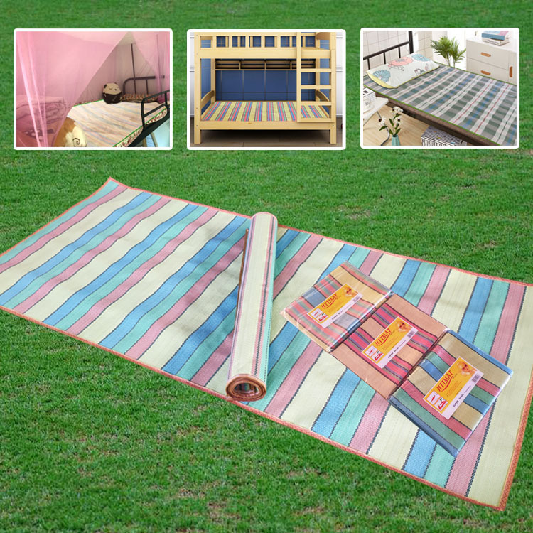 批发学生凉席单人床席宿舍上下铺pp仿藤草席冬夏两用便携席子