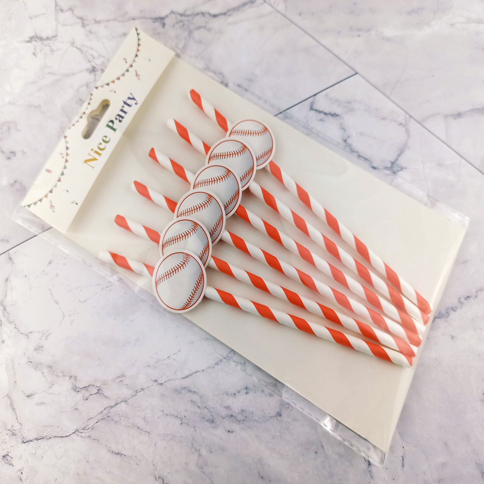 Wholesale Disposable Cake Party Decoration Bar Juice Drink Card Paper Sucker Paper Straw