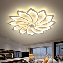 新款太阳花客厅灯现代简约创意水晶大厅吸顶灯LED灯具套餐