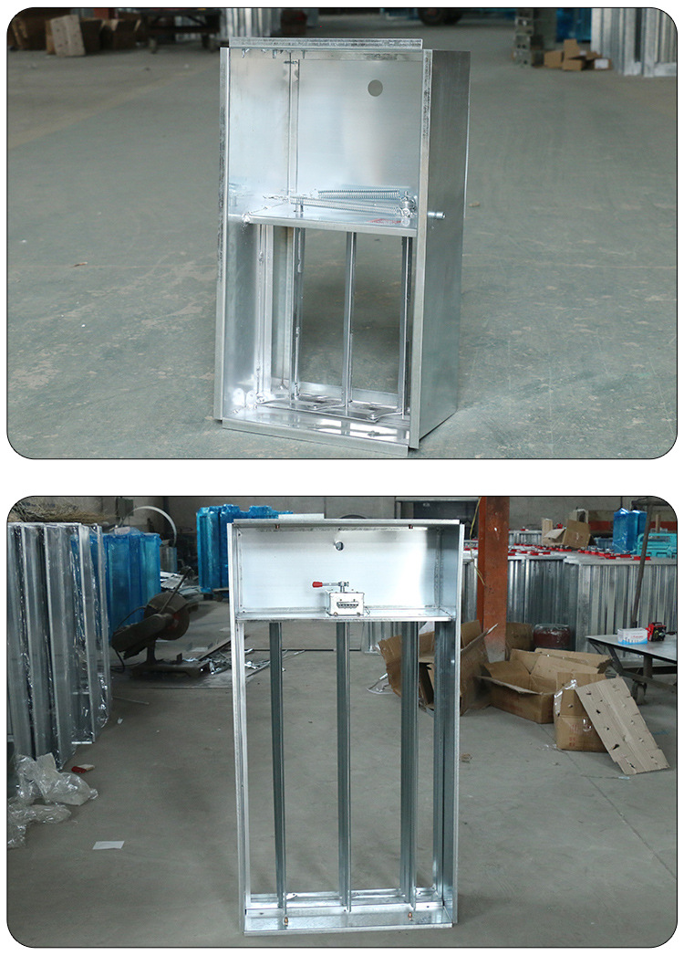 定制多页正压送风口铝合金电动多叶排烟口防风消防加压板式排烟口