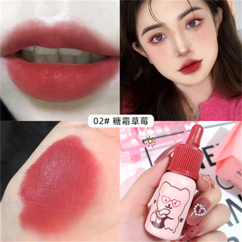 Li Jiaqi Recommended Korean Small Feeding Bottle Air Lip Lacquer Velvet Matte Matte Cace Small Feeding Bottle Red Lip Mud