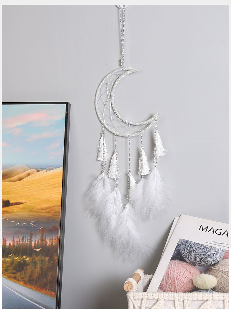 月亮捕梦网挂件ins风捕梦网 卧室 装饰品 挂件批发 毕业季礼物