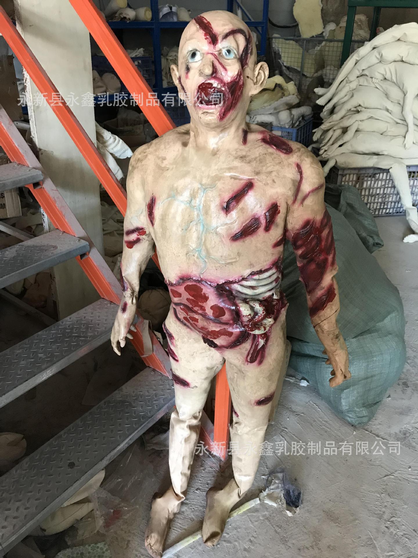 鬼屋道具密室逃脱剧本杀酒吧扒皮万圣节恐怖乳胶摆件厂家批发代发