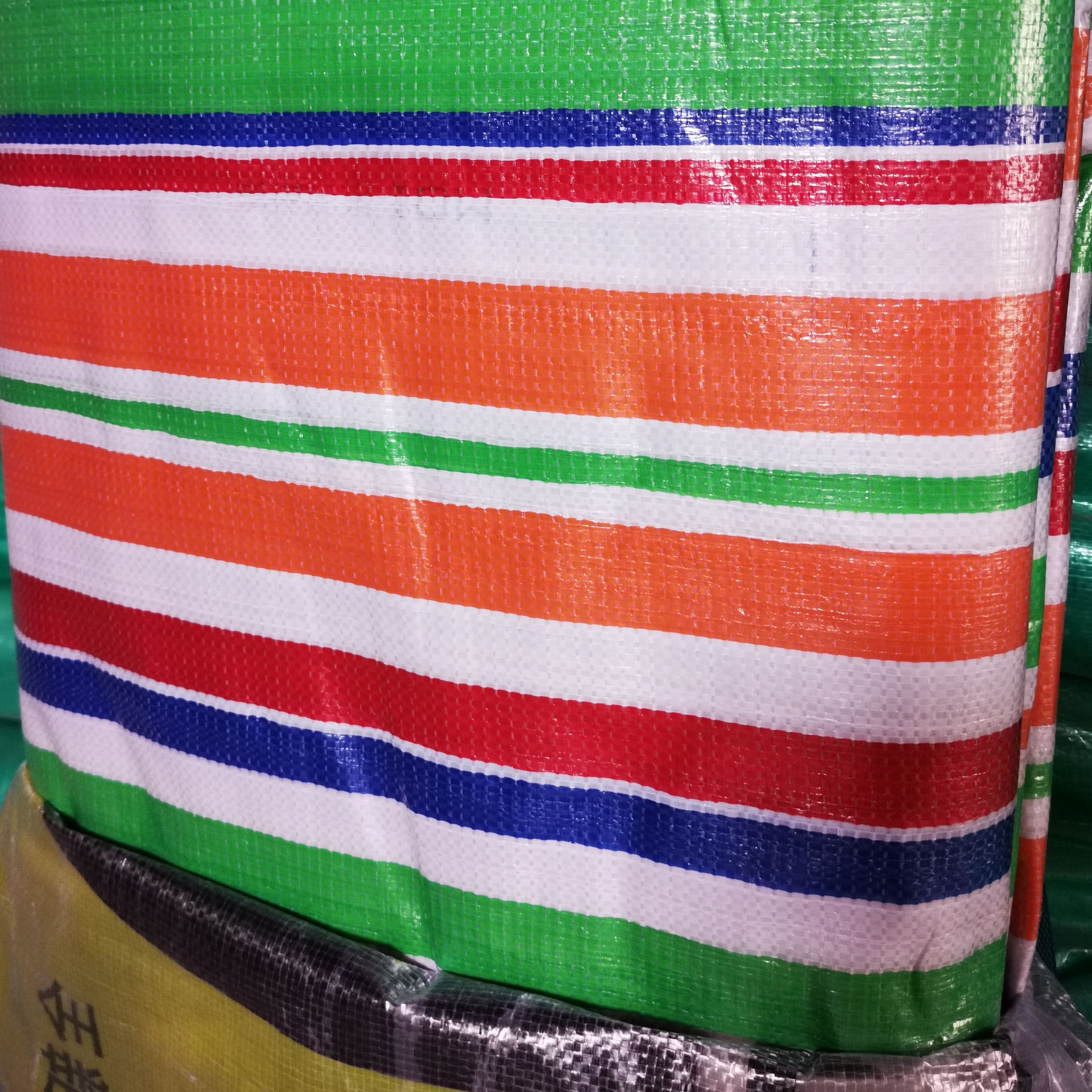 pe聚乙烯新料双面加厚覆膜 新五色布彩条布室外防晒厂家定制裁剪