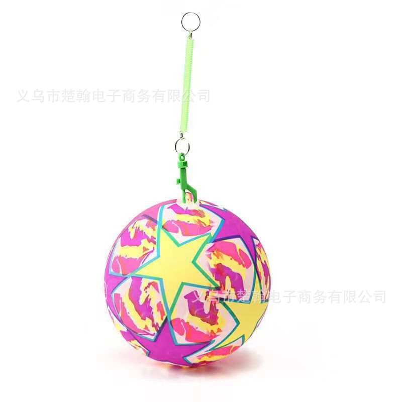 New Children's Luminous Chain Pat Ball Flash Football Drawstring Fitness Swing Ball Elastic Toy Push Wholesale