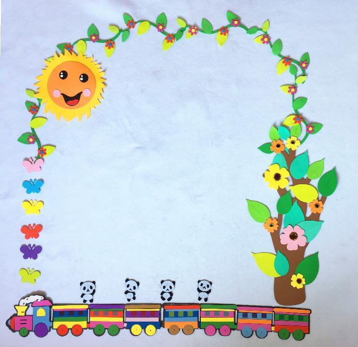 小学幼儿园教室黑板报花边墙面装饰班级文化立体墙贴画边框画组合