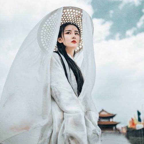 斗笠帽古风女古装汉服影视舞台道具cos怜怜夏季防晒遮阳幕离面纱