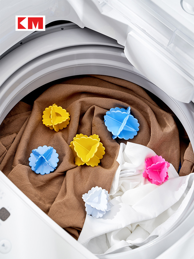 日本km魔力去污防缠绕洗衣球洗衣机洗护球衣物内衣清洁球两款规格