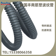 韩国丰南PONAFLEX进口灰色方骨架风管内径1寸~12寸PVC波纹软管