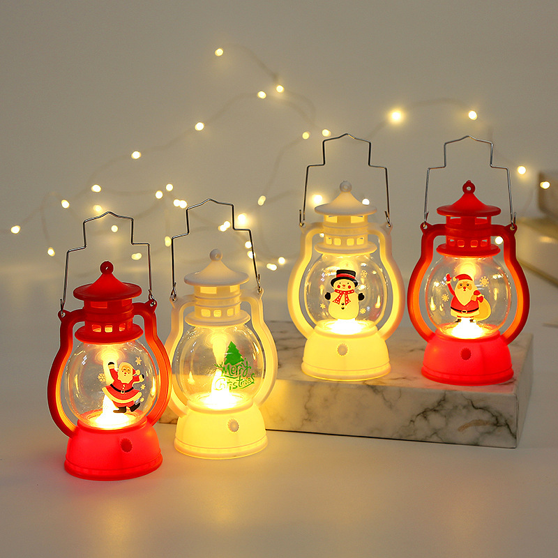 Christmas Lantern Small Night Lamp Portable Small Oil Lamp Kindergarten Children Christmas Gift Baking Decorative Ornaments