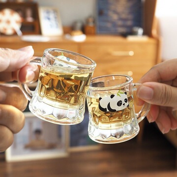 韩国ins风玻璃烧酒杯迷你酒杯果酒杯家用玻璃杯笑脸玻代发-阿里巴巴