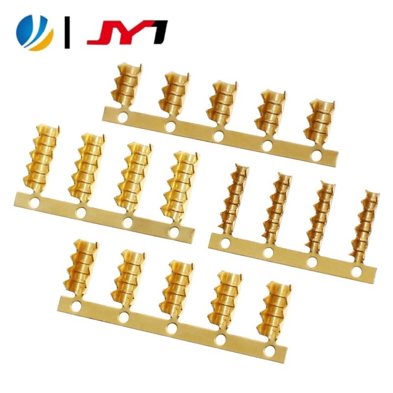 聚盈黄铜五金线夹铜扣0.3-6平方电线2.5-10长鲨鱼齿端子