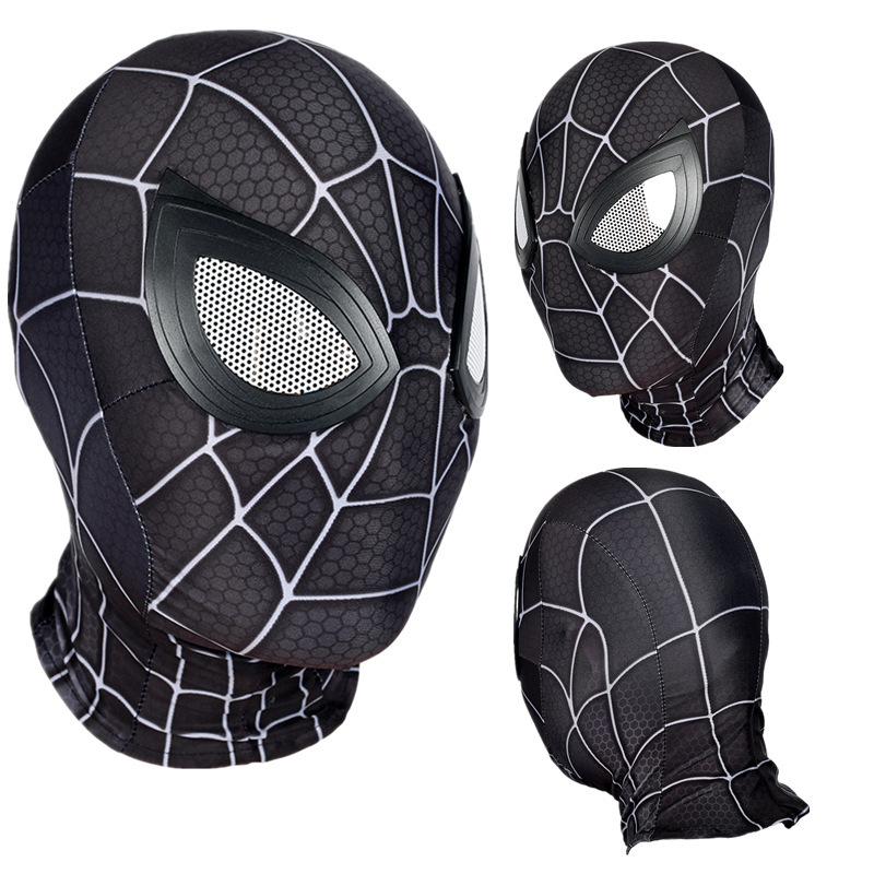 莱卡3d数码印花万圣节骷髅cosplay成人儿童紧身衣服装头套面具