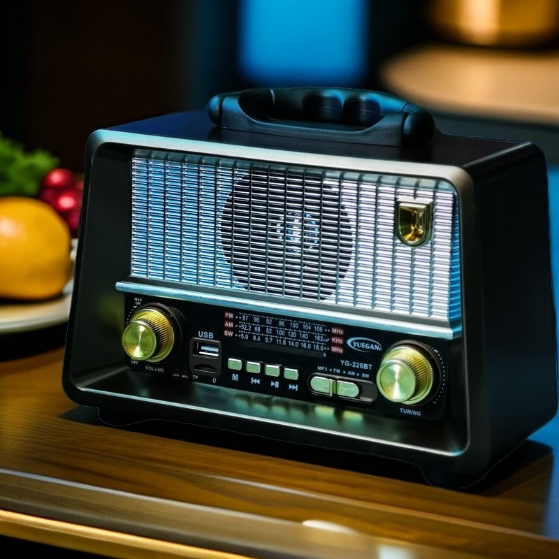 古怀旧台式收音机调频中波短波蓝牙插卡u盘一体机充电-阿里巴巴