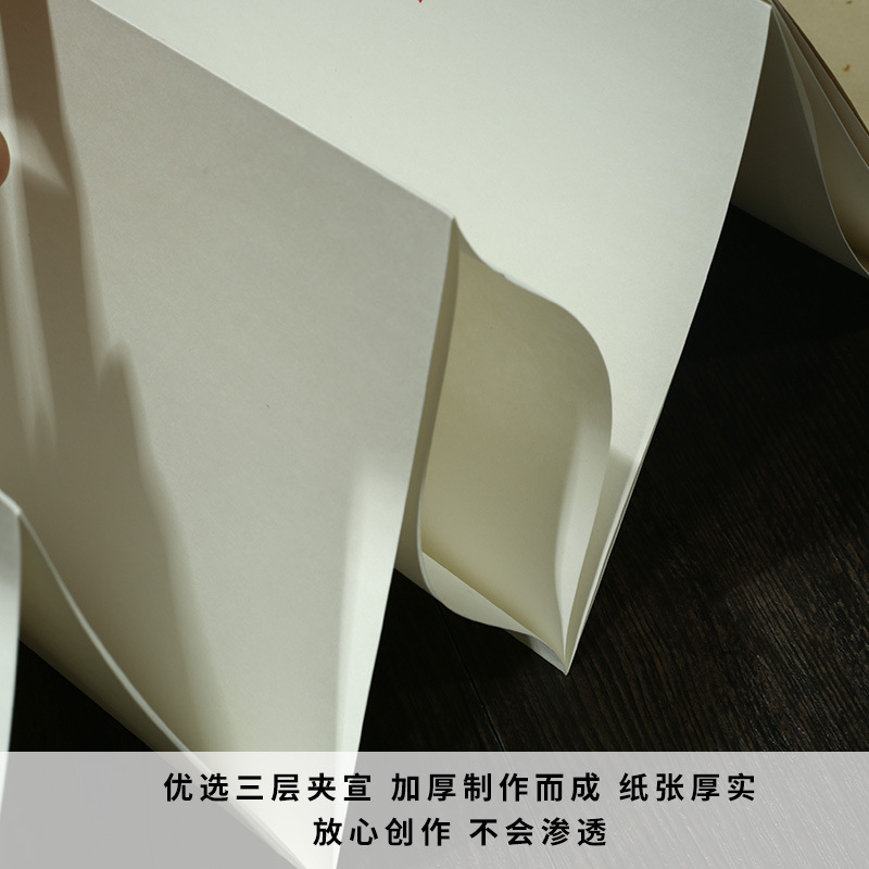 Xuan Paper an Album of Paintings Or Calligraphy Books Traditional Chinese Painting Calligraphy Handmade Blank Chinese Rice Paper Brocade Plain White Xuan Paper an Album of Paintings Or Calligraphy National Exhibition No. 4 No. 5 No. 6