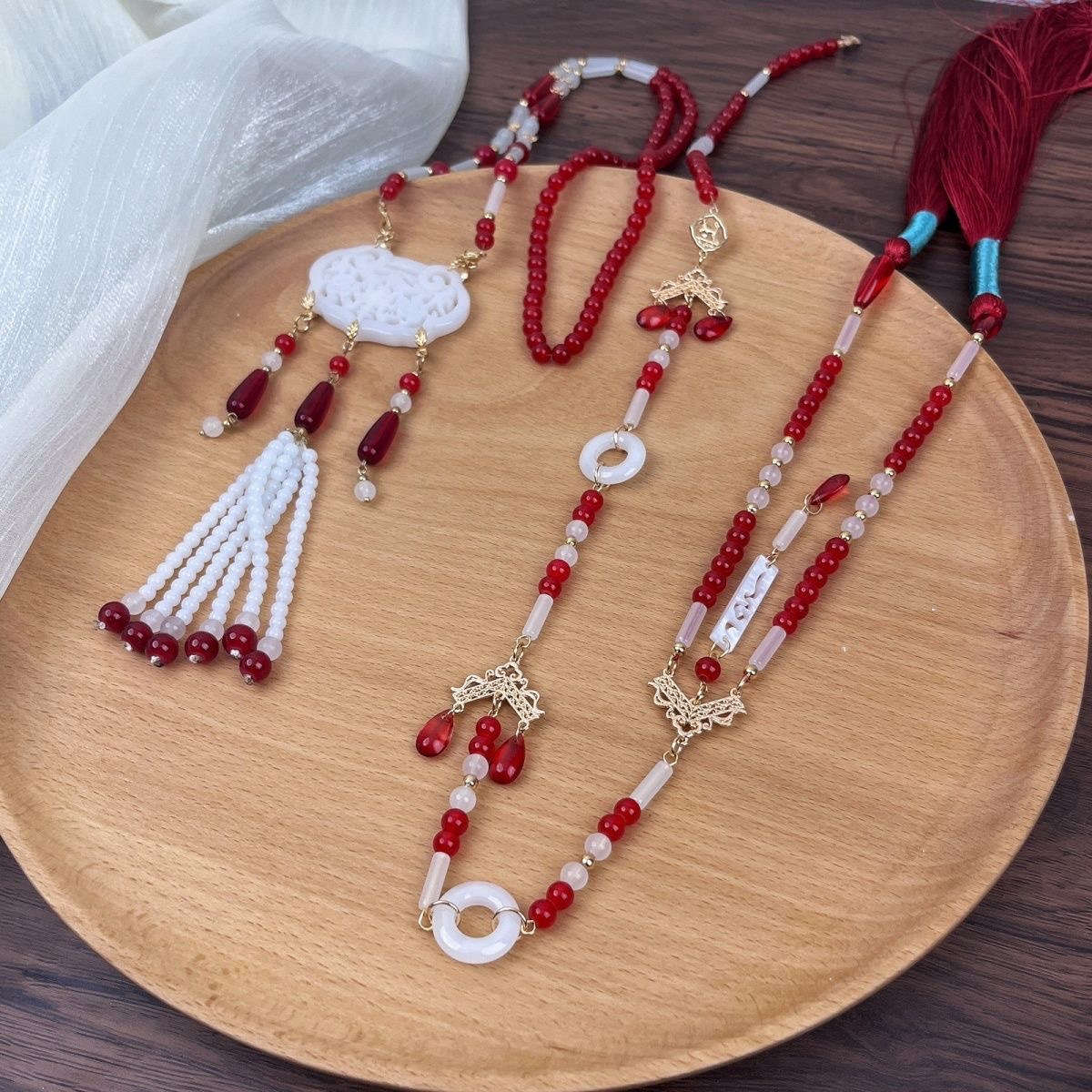 原创汉服古风软璎珞超长流苏配饰品日常复古百搭明制项链项圈璎珞