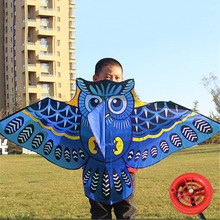 110cm Flying Kite Colorful Cartoon Owl With Kite Line Kids跨