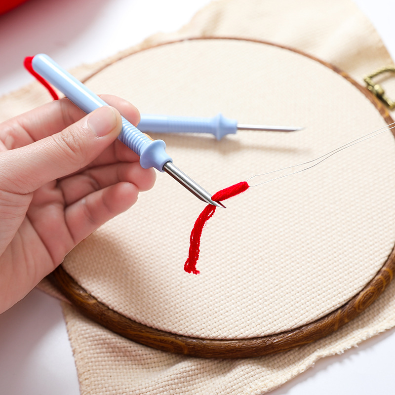 俄罗斯戳戳绣乐-绣花针戳戳针毛线针加粗绣花针编织工具刺绣针