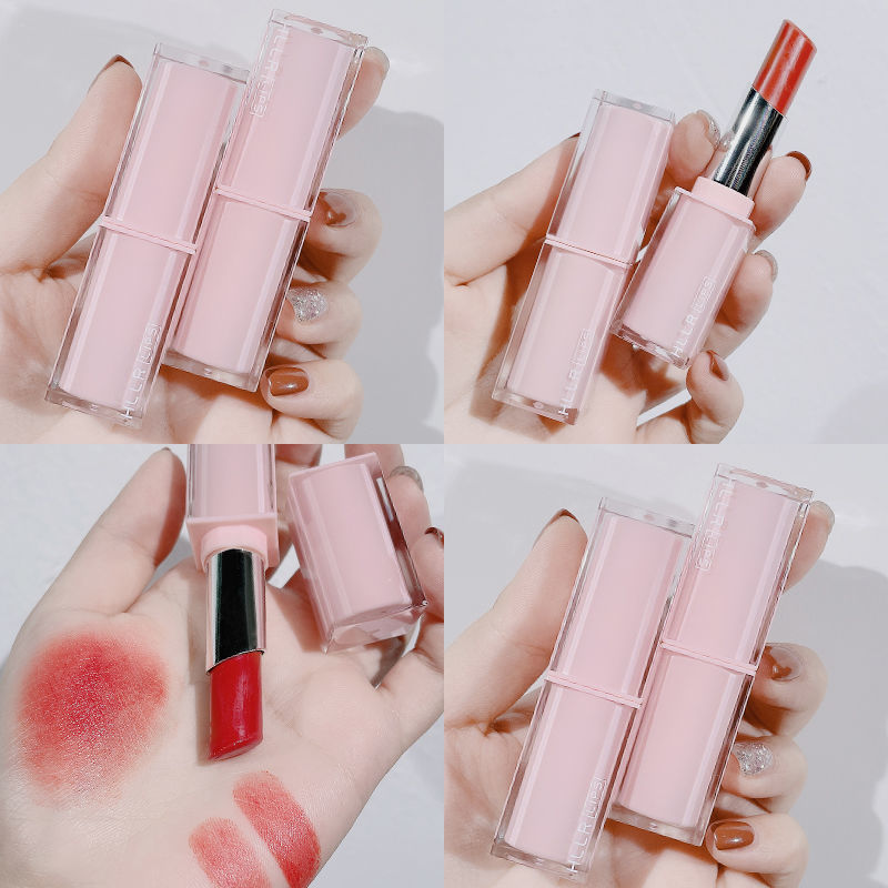 海伦丽人小方糖口红丝滑滋润不拔干唇釉唇膏烟粉豆沙日杂奶咖