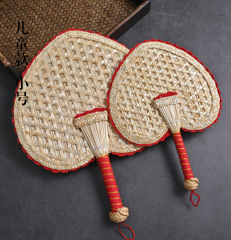 手工大蒲扇老式复古中国风草编织扇子手摇夏季宝宝包边儿童芭蕉扇