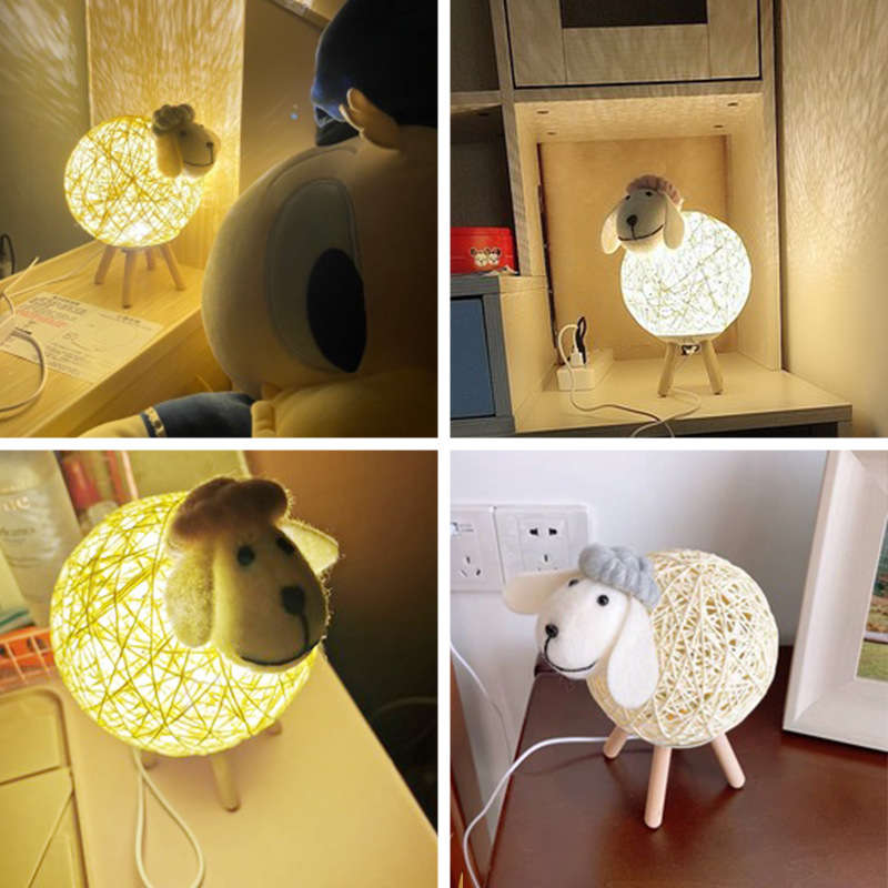 Small Night-Light Table Lamp Bedside Lamp Atmosphere Bedroom Ins Girl Vine Bal Moon Soft Light Starlight Projection Sleep Small Light