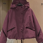 美式夹克女冲锋衣外套欧二棉货站宽松休闲无袖气质连帽雪尼尔氨纶