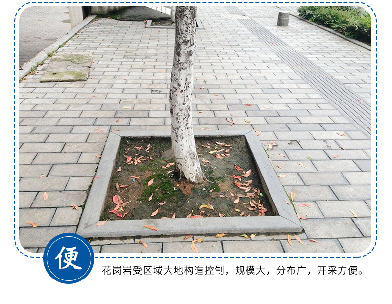 异形石材树坑石 树池石 浅灰色花岗岩树围 道路工程用芝麻灰