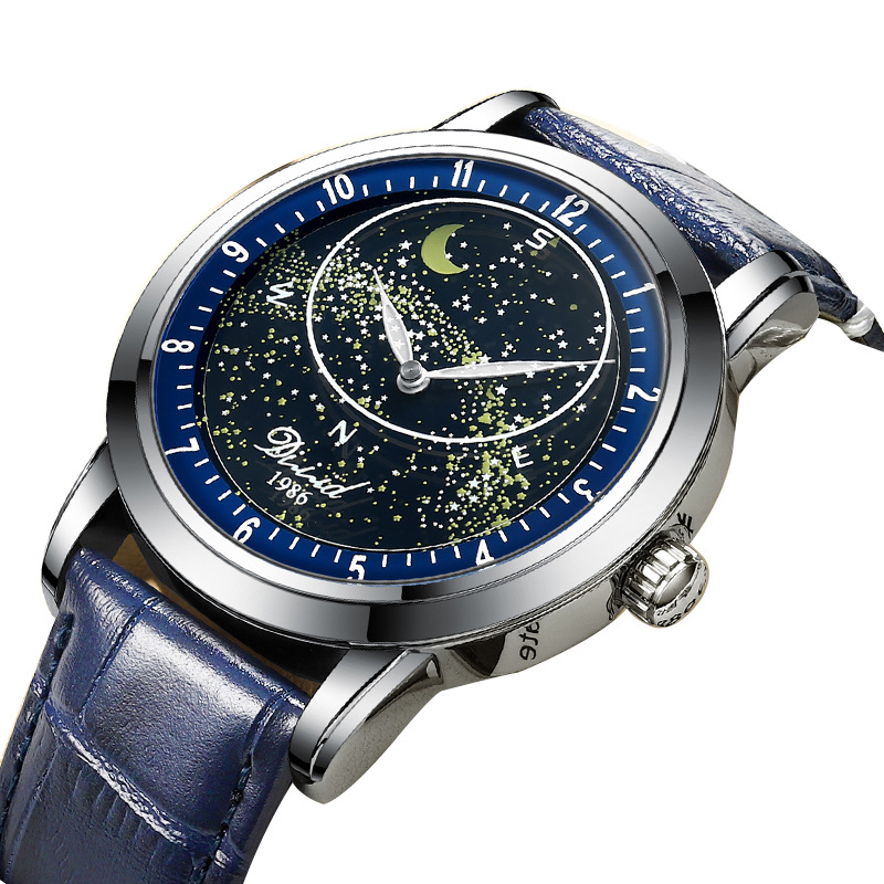 旋转满天星空机械表盘男士手表时尚全自动机械表防水夜光手表男生