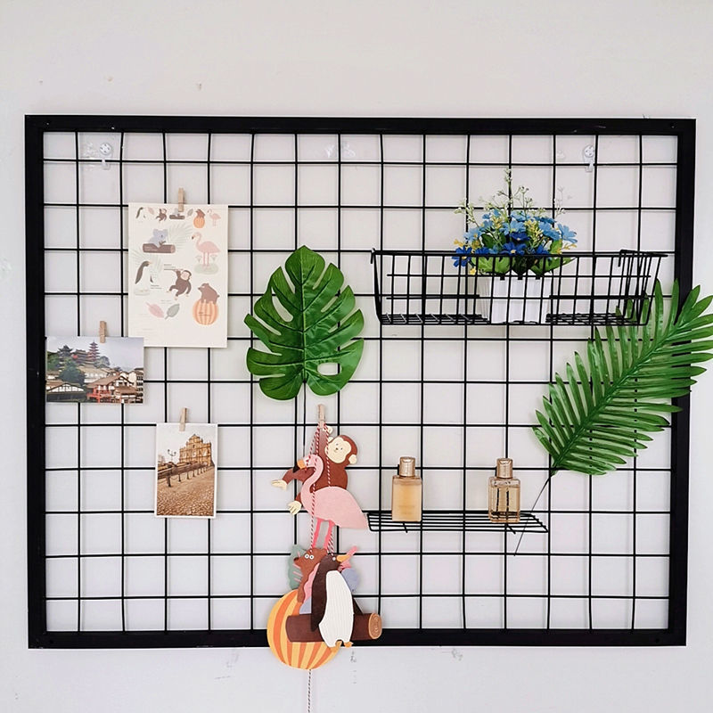 货架铁网格网片网架铁艺网格置物架挂墙照片墙幼儿园作品展示展架